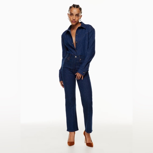 Aritzia Denim forum arlo high rise straight size 25 - Picture 2 of 6